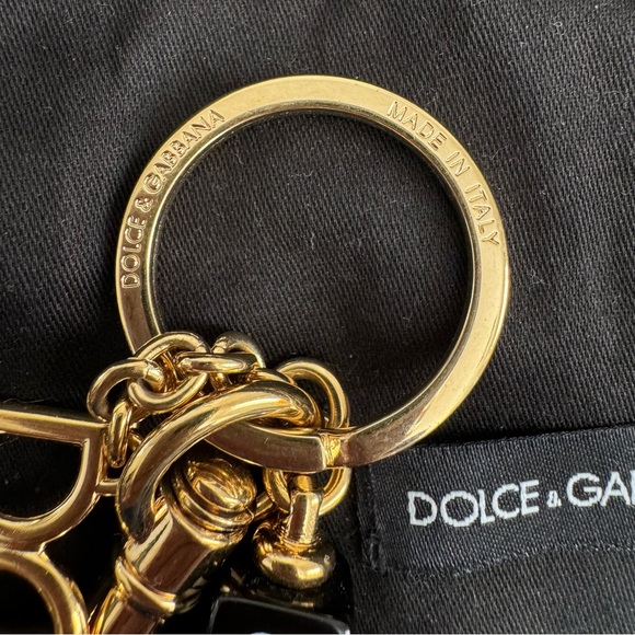 DOLCE & GABBANA Star Key Chain Gold Hardware Made in Italy - Picture 7 of 9